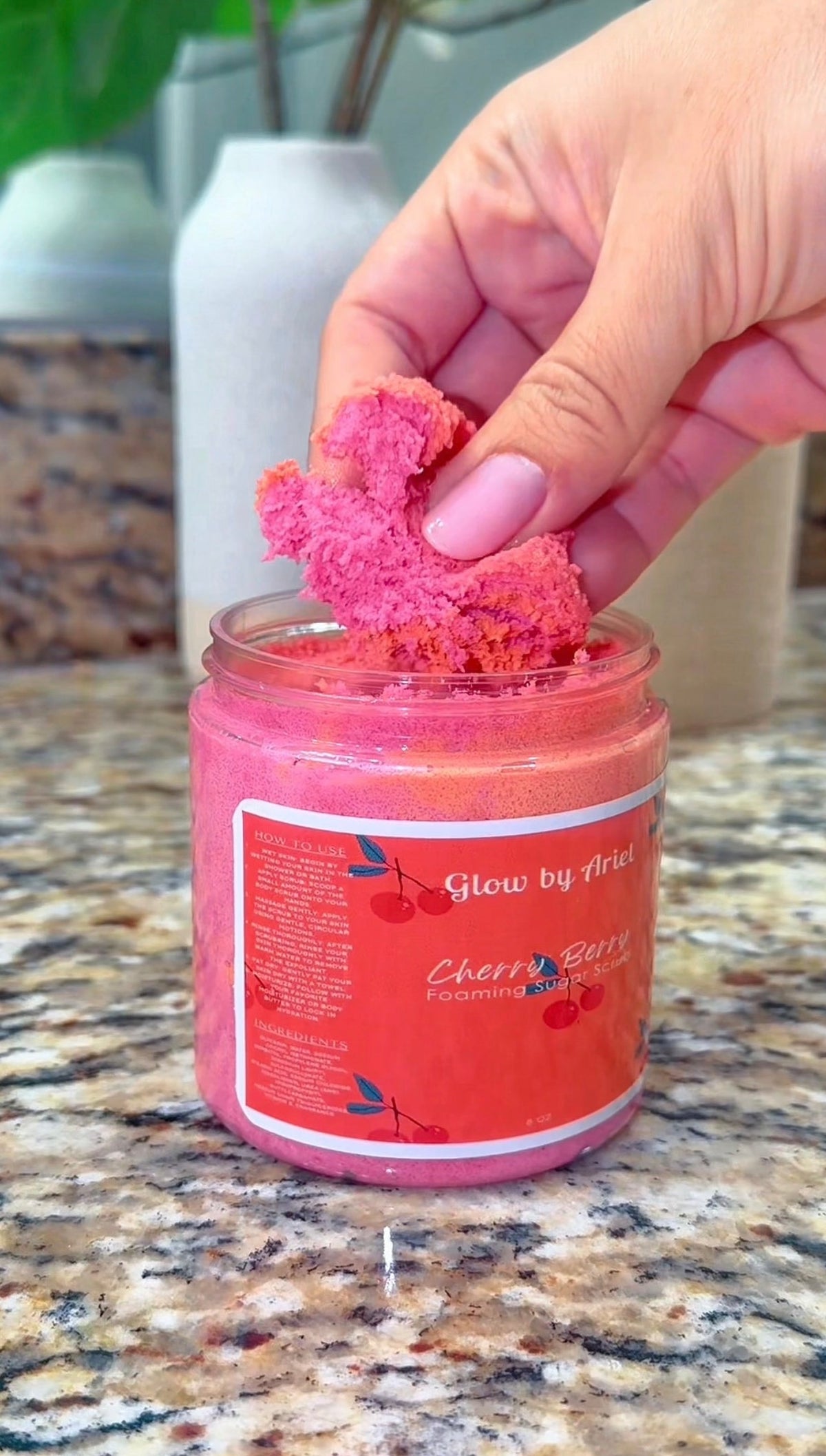 Cherry Berry Foaming Sugar Scrub